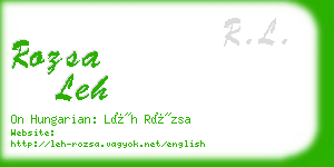 rozsa leh business card